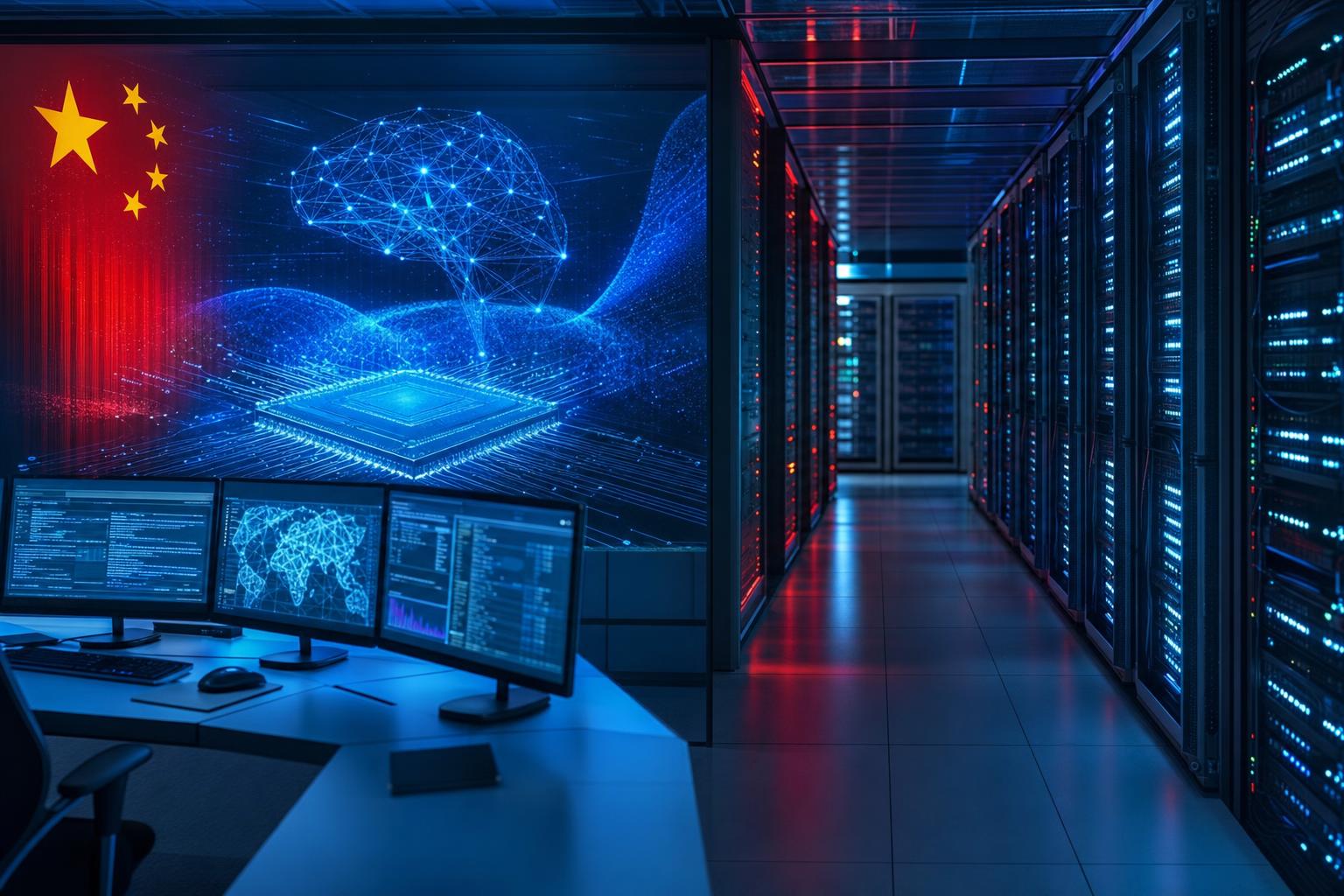 DeepSeek AI data center representing China's AI race with OpenAI